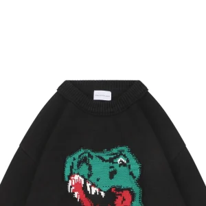 Charil Lucian Dinosaur Jacquard Knit Sweater