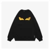 F Monster Eyes Crewneck Sweatshirt (Black/White)