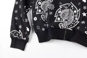 Glo Gang Black Bandana Full-Zip Spiked Hoodie10