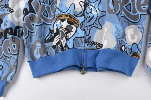 Glo Gang Blue Cookie Graphic Full-Zip Hoodie5