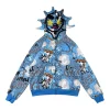 Glo Gang Blue Cookie Graphic Full-Zip Hoodie