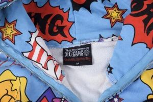Glo Gang Comic Fireworks Blue Hoodie9