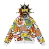 Glo Gang Full-Zip Graffiti Masked Hoodie