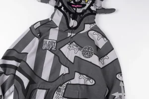 Glo Gang Glory Boyz Stripe Mask Full-Zip Hoodie1