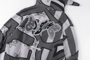 Glo Gang Glory Boyz Stripe Mask Full-Zip Hoodie2