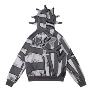 Glo Gang Glory Boyz Stripe Mask Full-Zip Hoodie