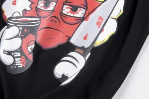 Glo Gang Red Heart Knife Graphic T-shirt3