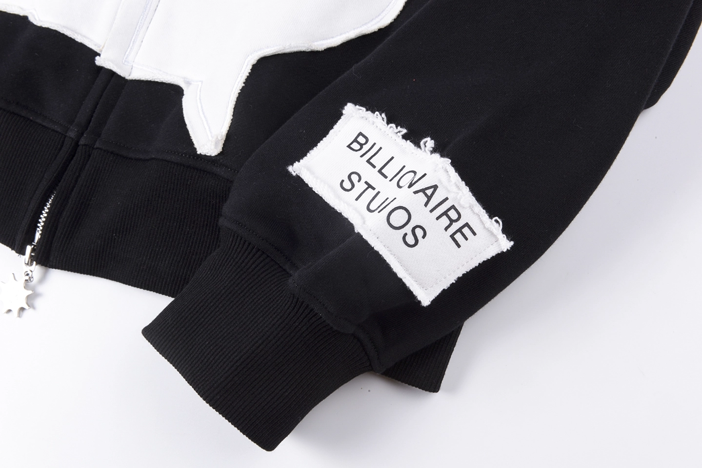 Glo Gang Rhinestone Split B Letter Black:White Hoodie3