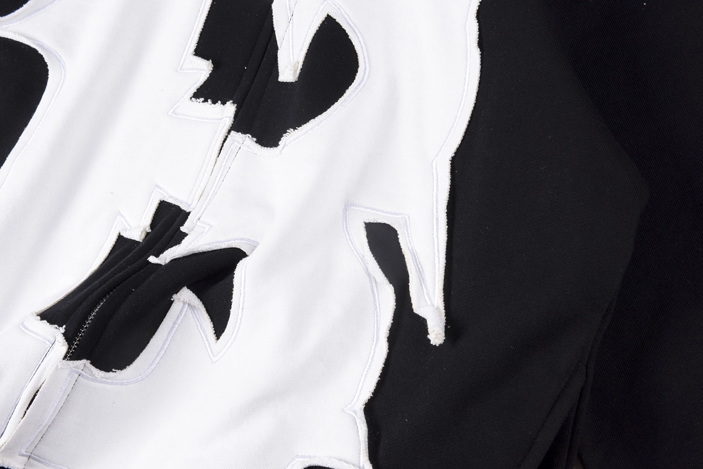 Glo Gang Rhinestone Split B Letter Black:White Hoodie4