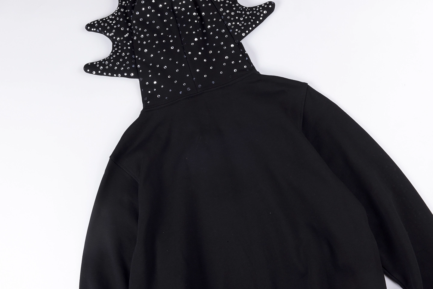 Glo Gang Rhinestone Split B Letter Black:White Hoodie6