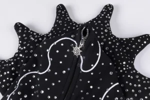 Glo Gang Rhinestone Split B Letter Black:White Hoodie9