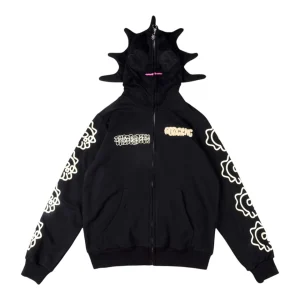 Glo Gang Skull Graphic Zip-Up Hoodie