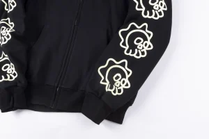 Glo Gang Skull Graphic Zip-Up Hoodie6