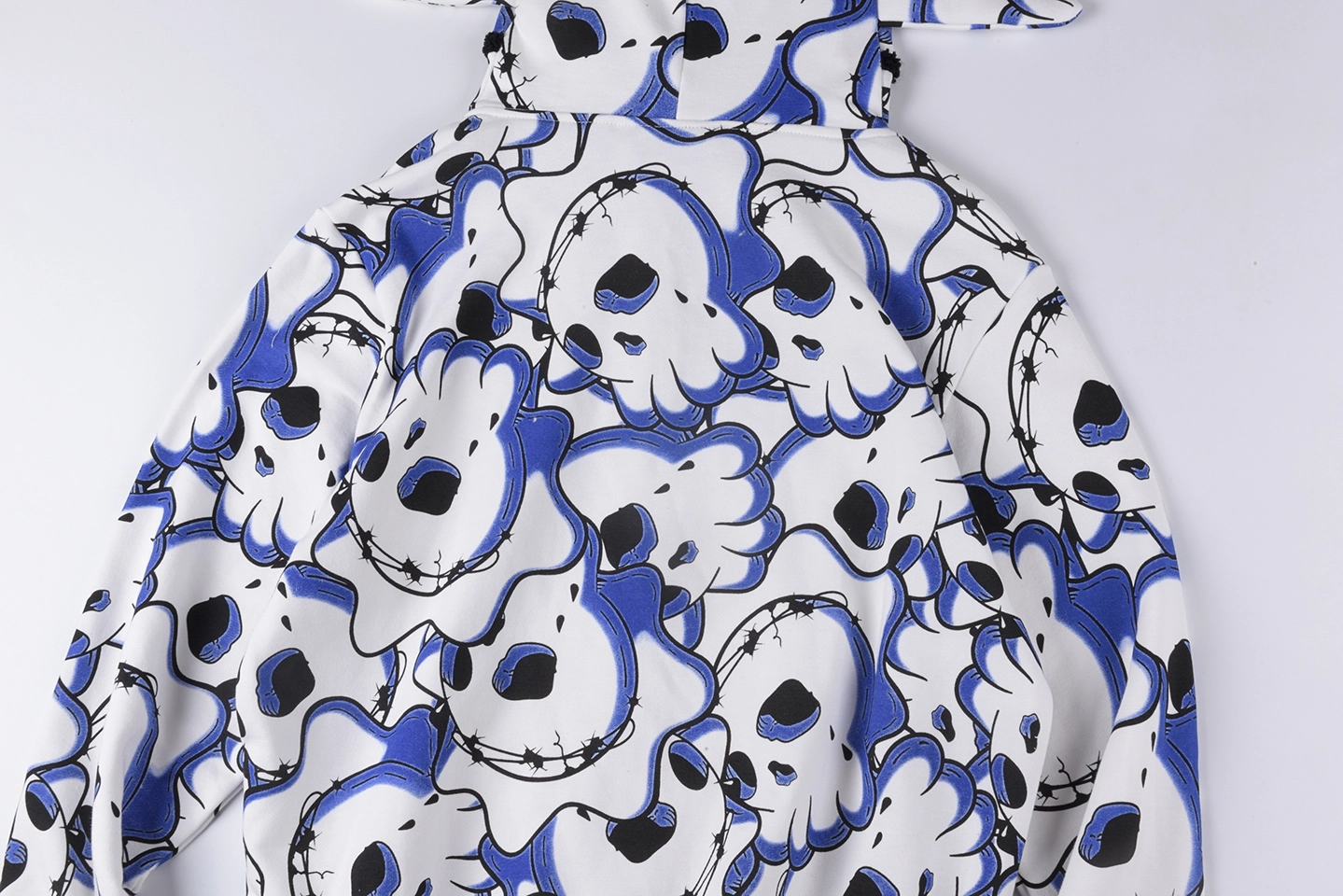 Glo Gang Spiked Full-Zip Skull Print Hoodie8