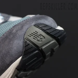 Kith x New Balance 991v2 ‘Osaka Pack’ outsole Toe cap with NB traction logo embossing