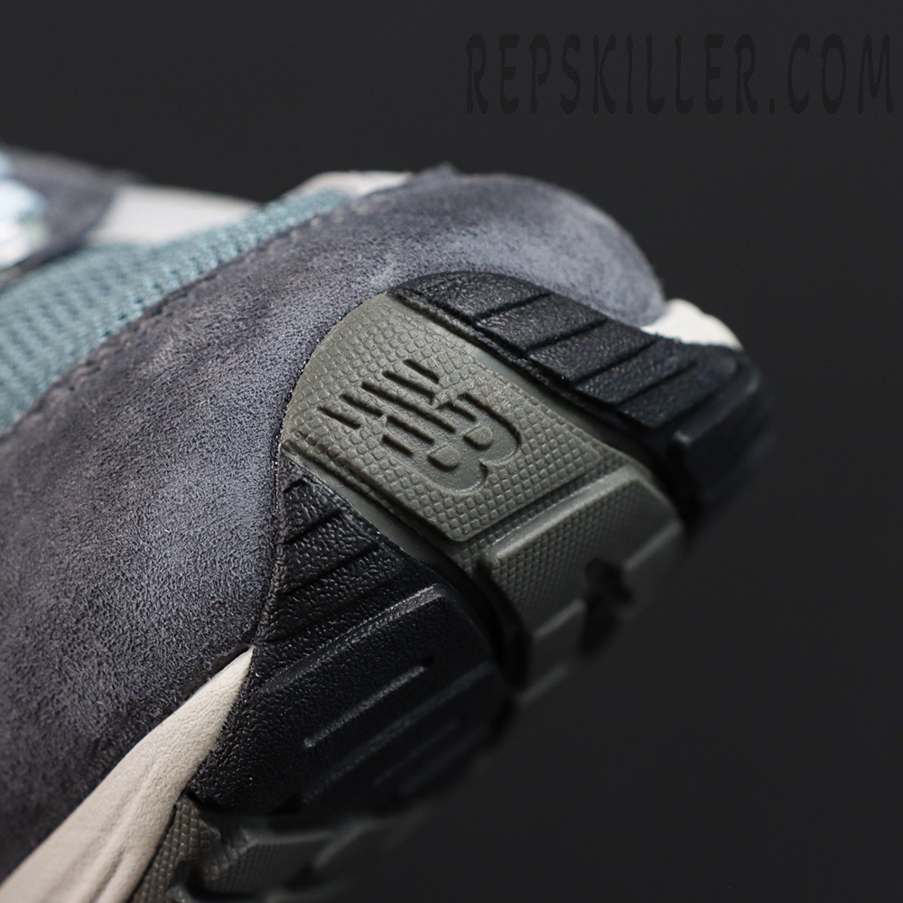 Kith x New Balance 991v2 ‘Osaka Pack’ outsole Toe cap with NB traction logo embossing