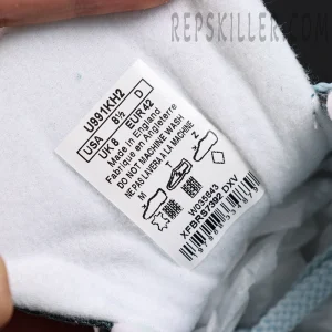 Inner label of Kith x New Balance 991v2 ‘Osaka Pack’ showing size, UK8 / EUR42 / U991KH2
