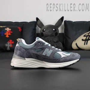 Kith x New Balance 991v2 ‘Osaka Pack’ medial side showcasing ENCAP midsole and layered mesh