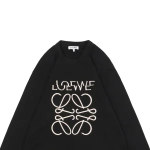 L Dislocated Logo Embroidered Shirt Black