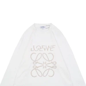 L Dislocated Logo Embroidered Shirt White