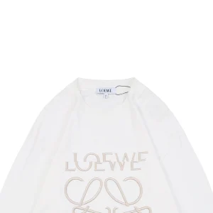 L Dislocated Logo Embroidered Shirt White