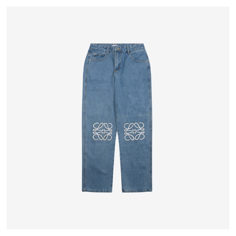 L Knee Logo Denim Pants