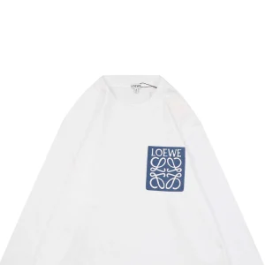 L Logo Embroidered Faux Pocket Shirt White