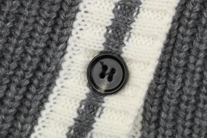 MM Grey:White Logo Trim Cardigan2.jpeg