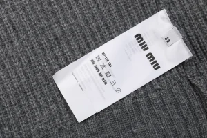 MM Grey:White Logo Trim Cardigan6.jpeg
