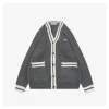 MM Grey/White Logo Trim Cardigan