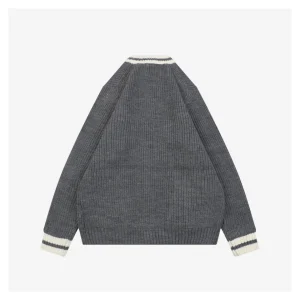 MM Grey:White Logo Trim Cardigan9.jpeg
