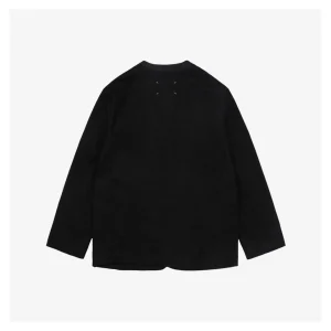 Maison Margiela Collarless Wool-Blend Suit Jacket