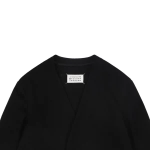 Maison Margiela Collarless Wool-Blend Suit Jacket