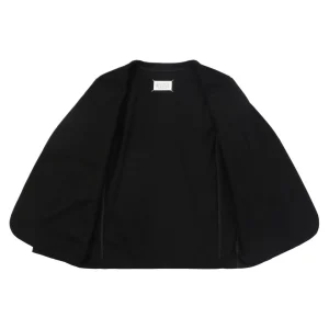 Maison Margiela Collarless Wool-Blend Suit Jacket