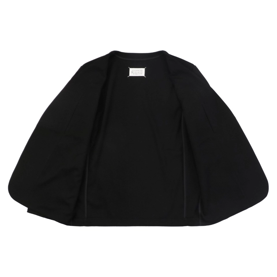 Maison Margiela Collarless Wool-Blend Suit Jacket