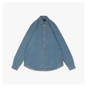 Ralph Lauren Embroidered Pony Denim Shirt - Light Blue