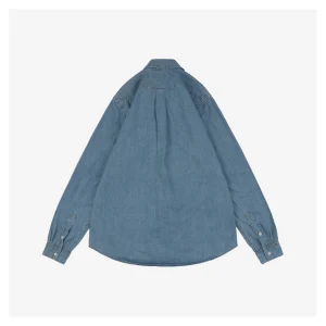 Ralph Lauren Embroidered Pony Denim Shirt - Light Blue Back side