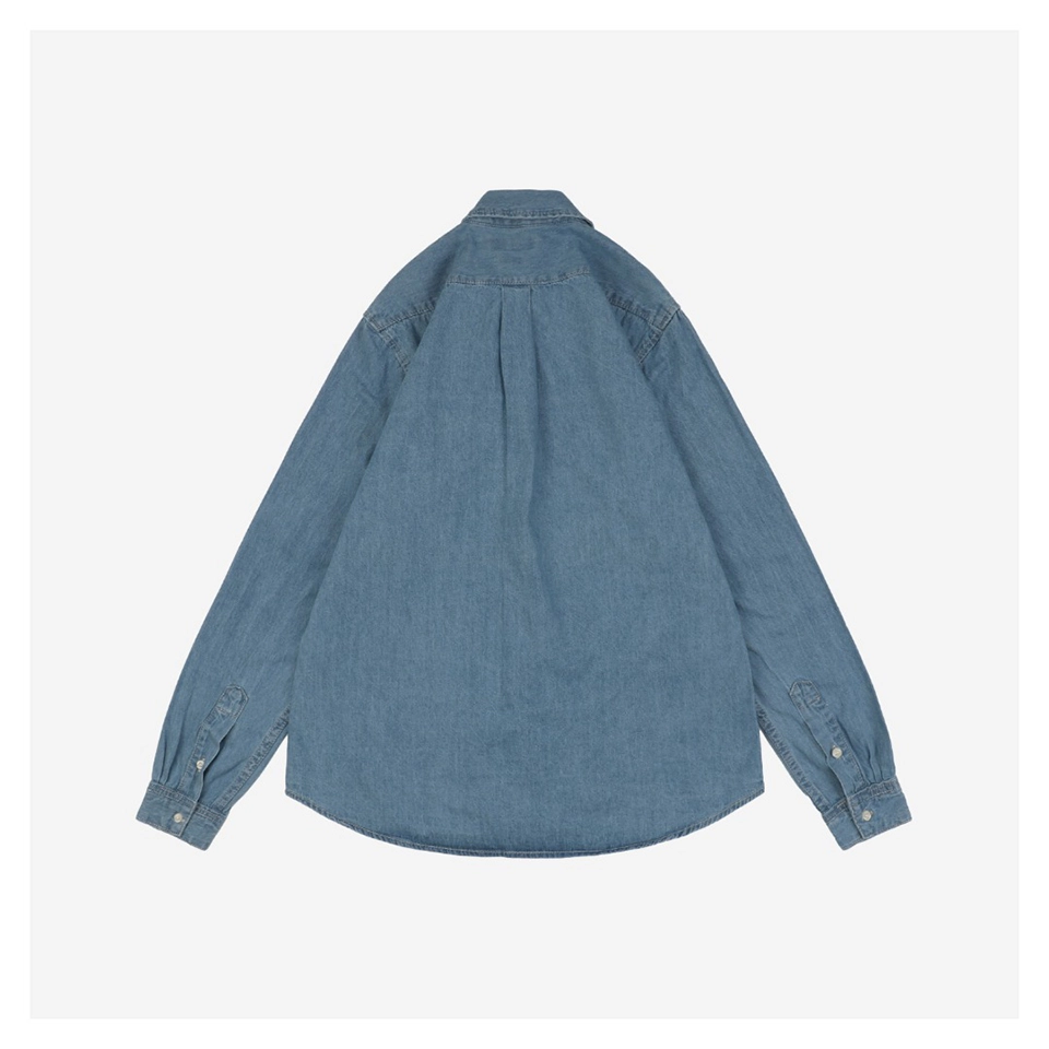 Ralph Lauren Embroidered Pony Denim Shirt - Light Blue Back side