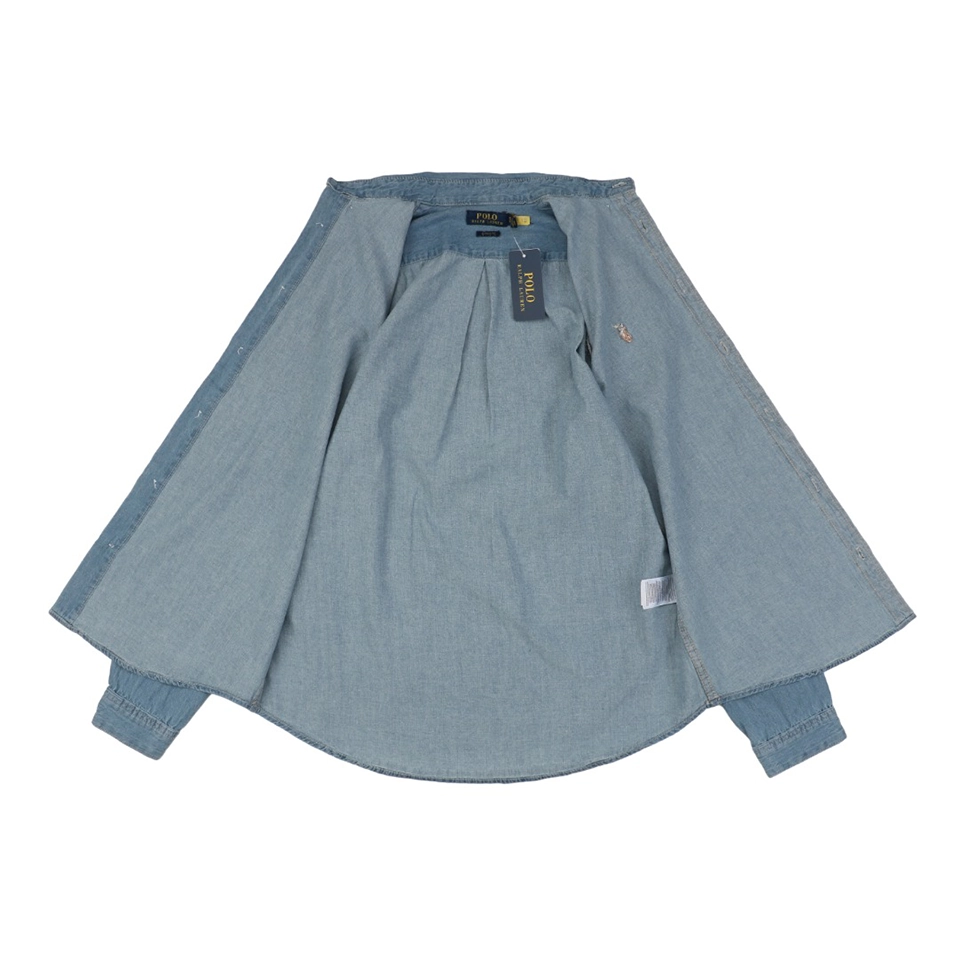 Ralph Lauren Embroidered Pony Denim Shirt - Light Blue Inside