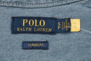 Ralph Lauren Embroidered Pony Denim Shirt - Light Blue Logo tag