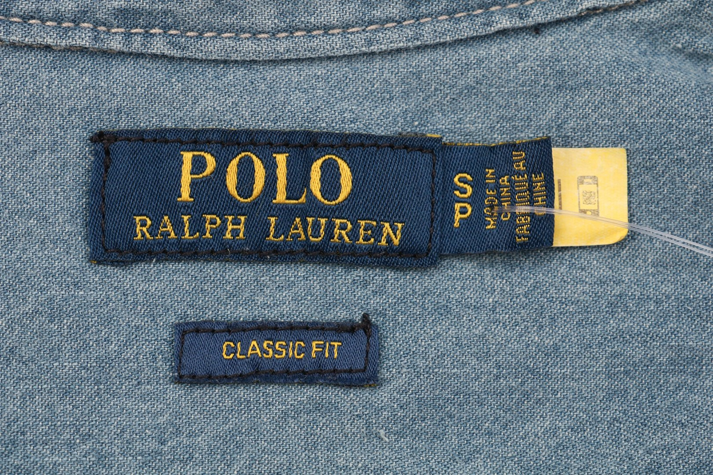 Ralph Lauren Embroidered Pony Denim Shirt - Light Blue Logo tag