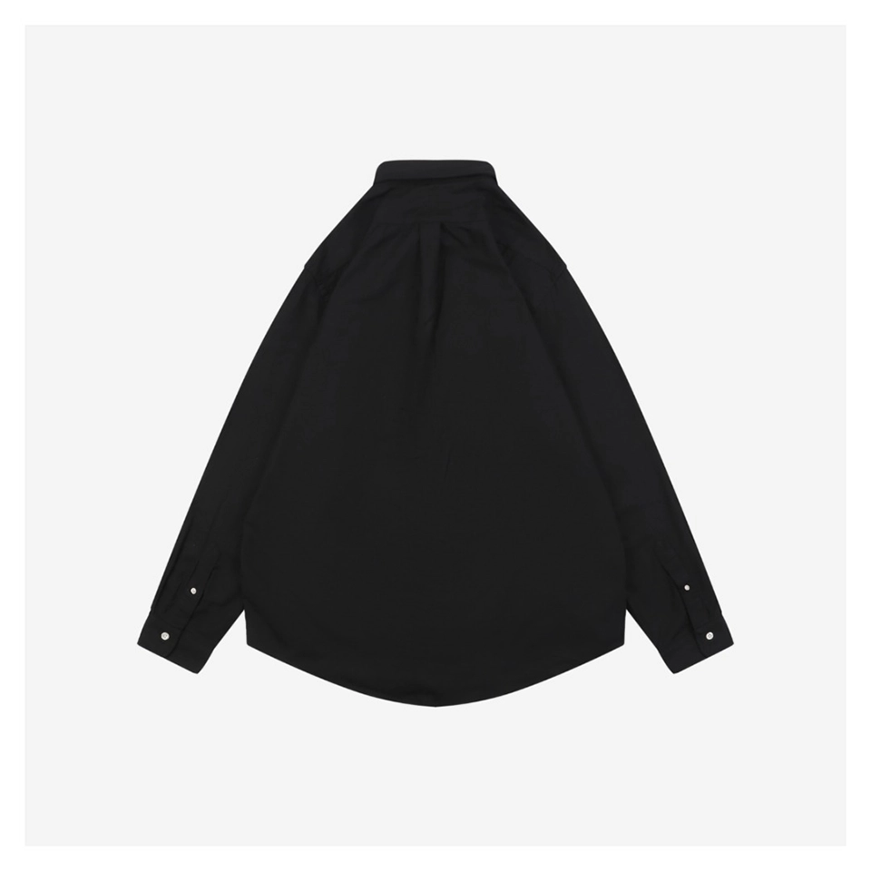 Ralph Lauren Linen Pony Logo Black Shirt Back side