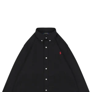 Ralph Lauren Linen Pony Logo Black Shirt