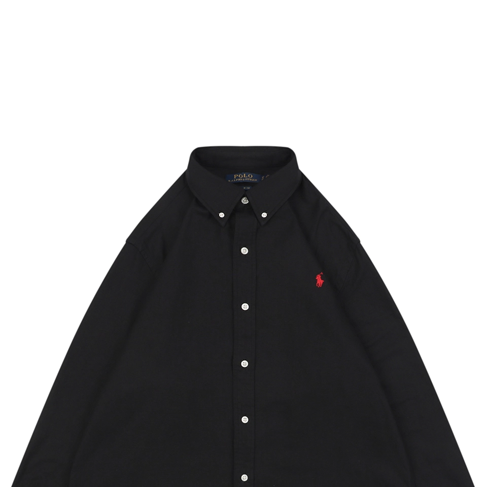 Ralph Lauren Linen Pony Logo Black Shirt