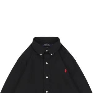 Ralph Lauren Linen Pony Logo Black Shirt