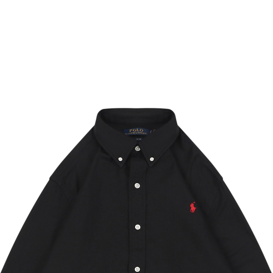 Ralph Lauren Linen Pony Logo Black Shirt