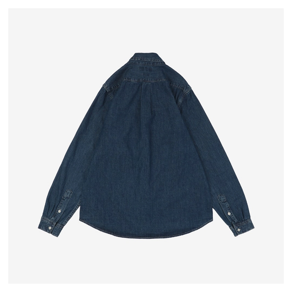 Ralph Lauren Pony Embroidered Denim Shirt - Dark Blue Back side