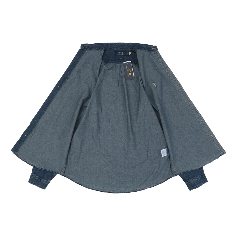 Ralph Lauren Pony Embroidered Denim Shirt - Dark Blue Inside