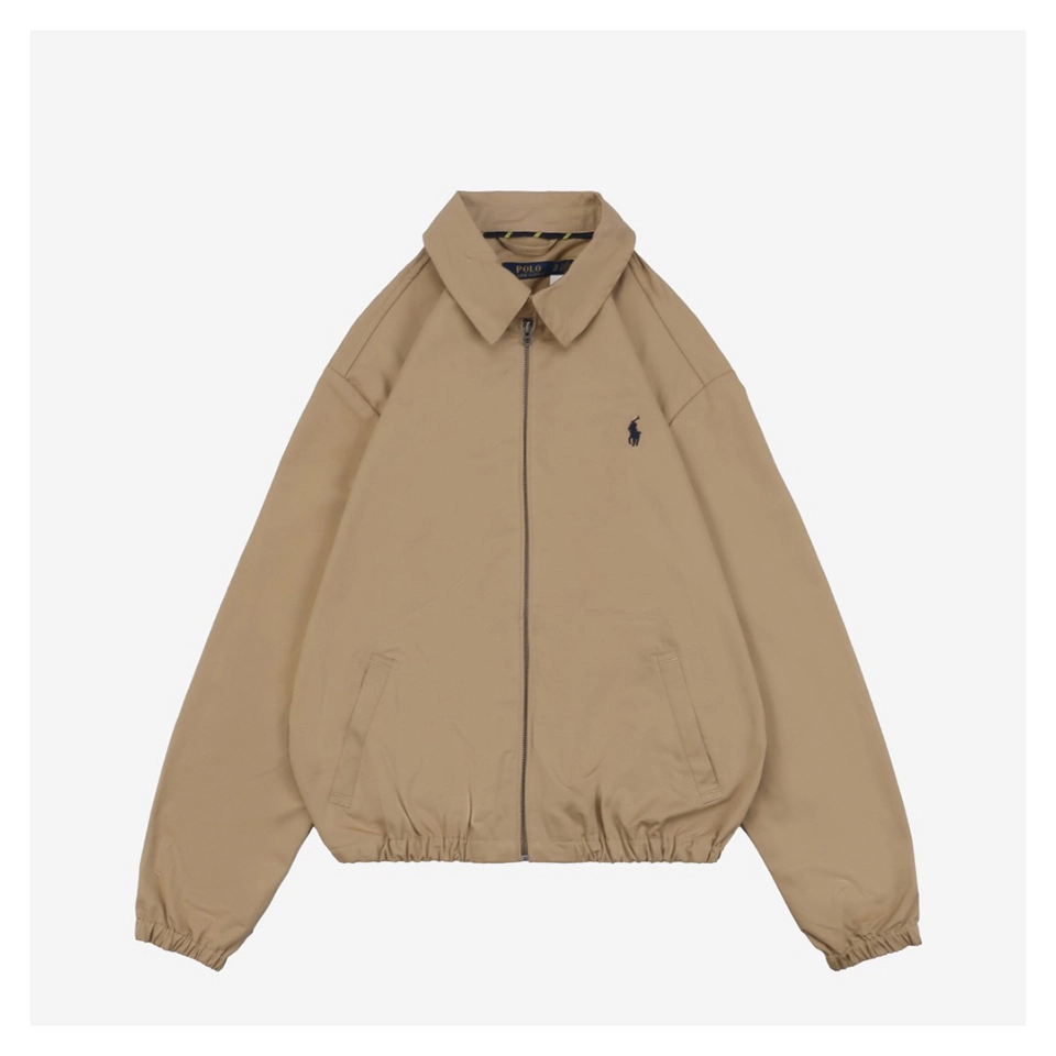 Ralph Lauren Pony Logo Zip-Up Jacket Brown