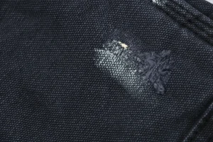 Saint Michael Paint-Splattered Raw Hem Denim Shorts1.jpeg